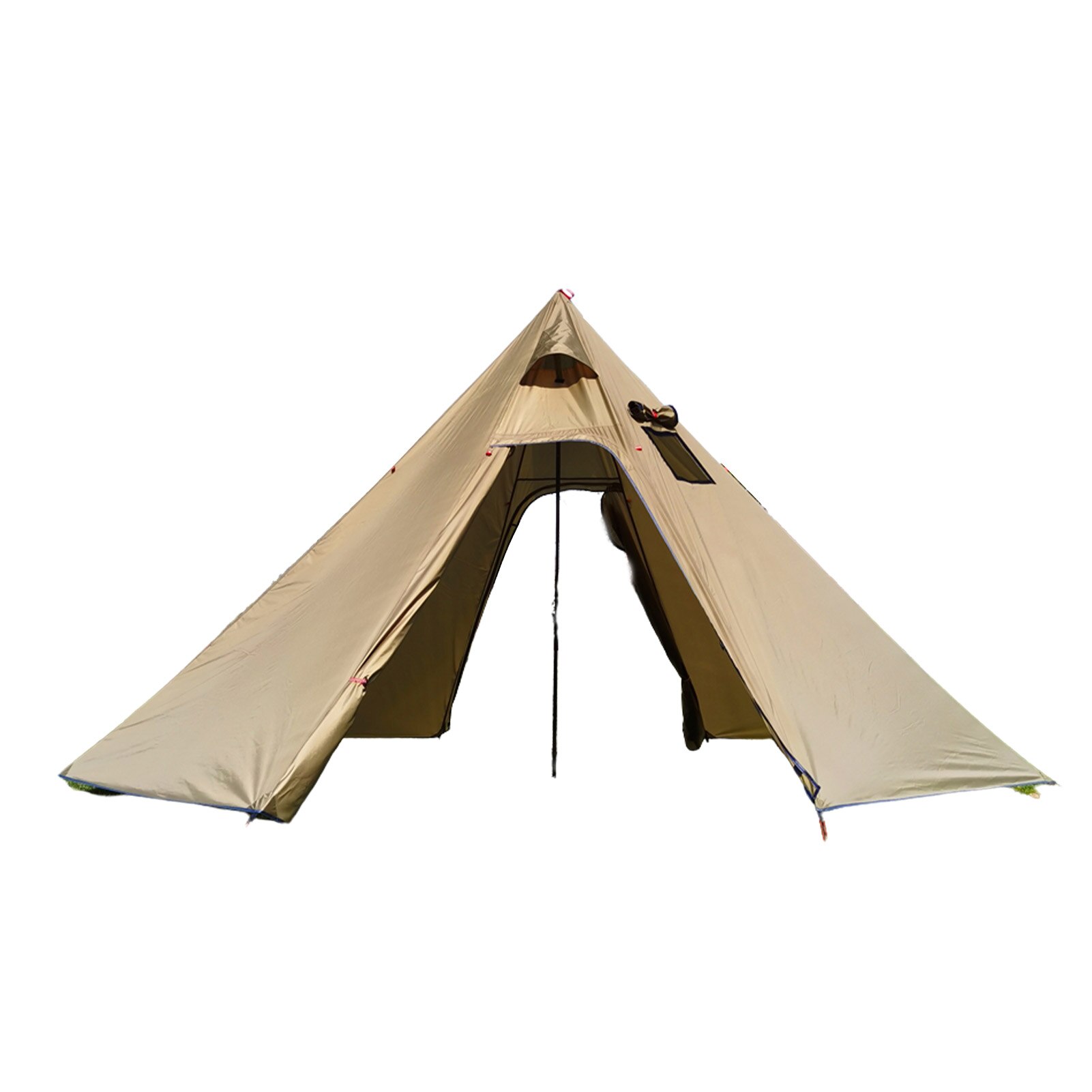 Cheap Goat Tents Camping Tent 3 Person Family Tent Waterproof Windproof Easy Setup Tent Easy Setup 3 Person Tent Sun Shade Square Chimney Window   